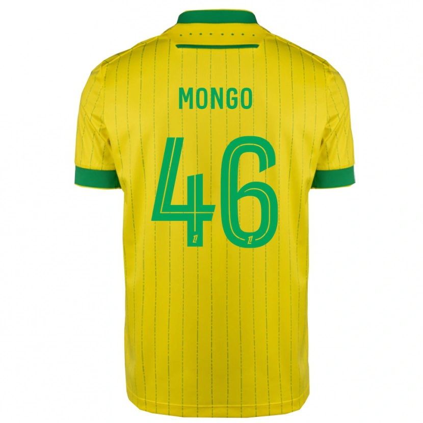 Danxen Femme Maillot Enzo Mongo #46 Jaune Vert Tenues Domicile 2025/26 T-Shirt