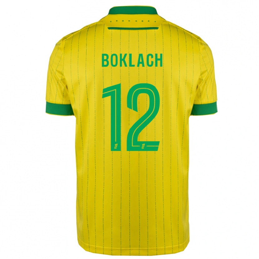 Danxen Femme Maillot Kateryna Boklach #12 Jaune Vert Tenues Domicile 2025/26 T-Shirt