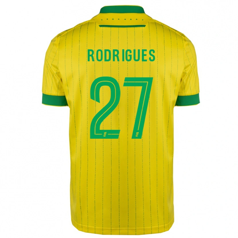 Danxen Femme Maillot Nelly Rodrigues #27 Jaune Vert Tenues Domicile 2025/26 T-Shirt