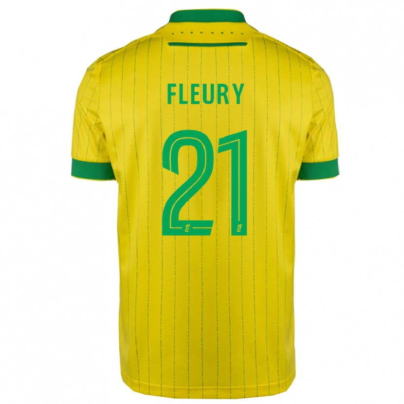 Danxen Femme Maillot Louise Fleury #21 Jaune Vert Tenues Domicile 2025/26 T-Shirt