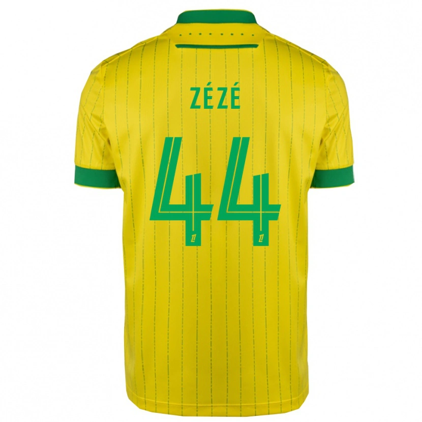 Danxen Femme Maillot Nathan Zézé #44 Jaune Vert Tenues Domicile 2025/26 T-Shirt