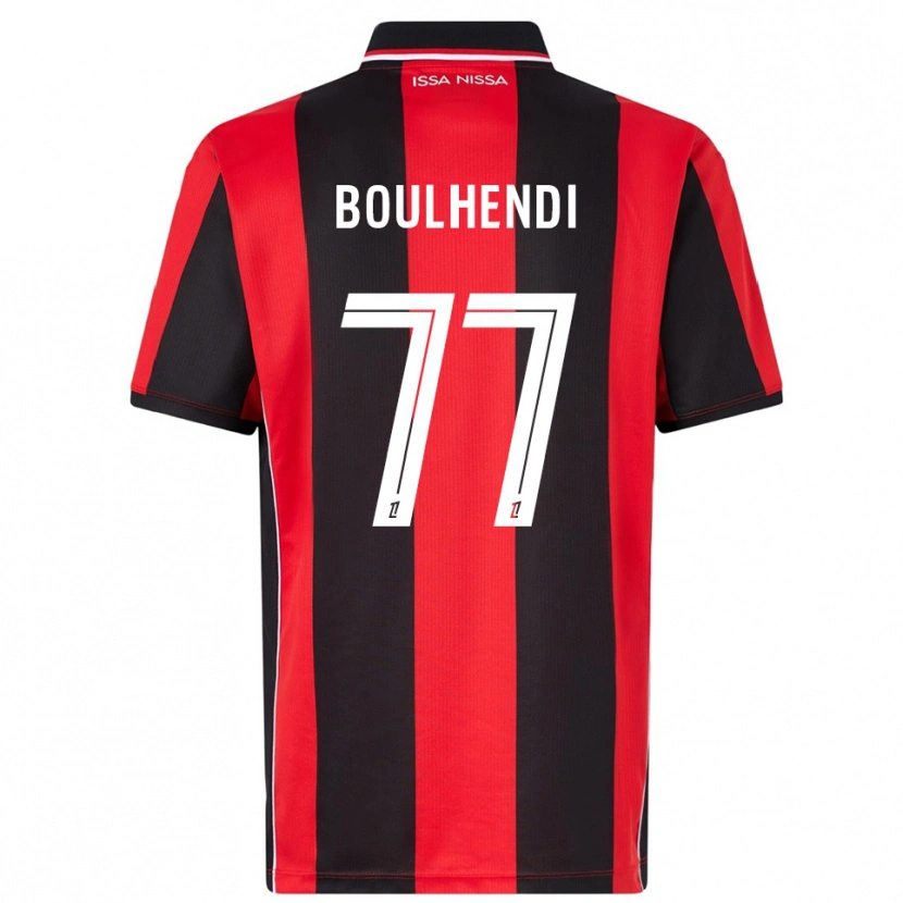 Danxen Femme Maillot Teddy Boulhendi #77 Rouge Noir Tenues Domicile 2025/26 T-Shirt