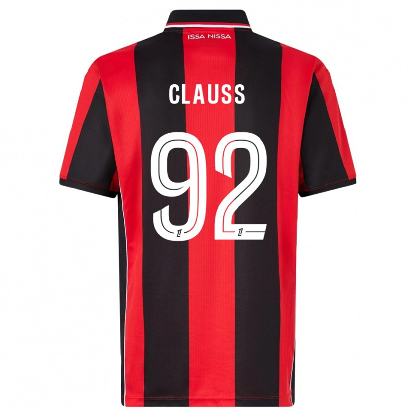 Danxen Femme Maillot Jonathan Clauss #92 Rouge Noir Tenues Domicile 2025/26 T-Shirt
