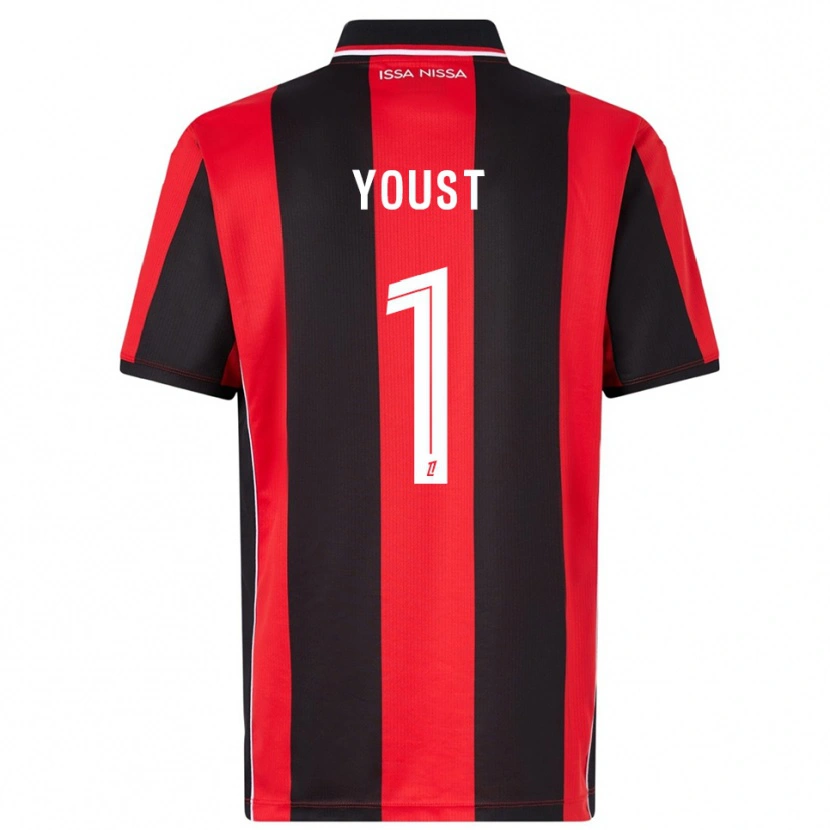 Danxen Femme Maillot Matys Youst #1 Rouge Noir Tenues Domicile 2025/26 T-Shirt