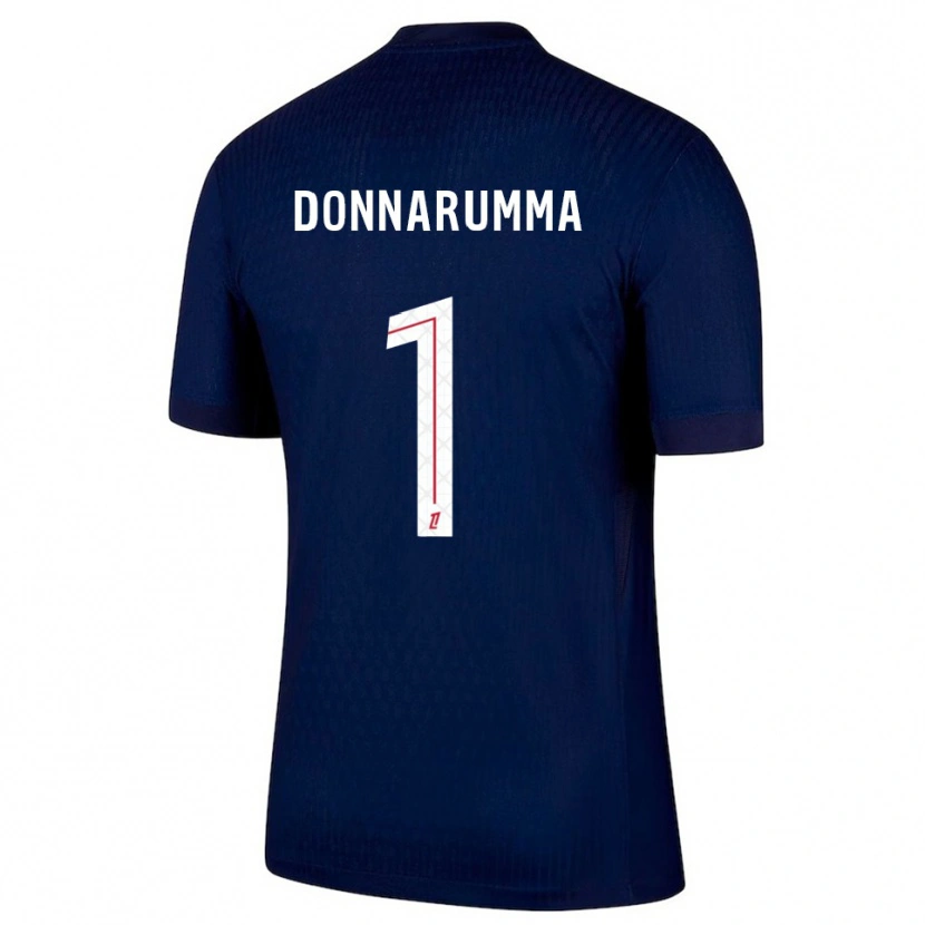 Danxen Femme Maillot Gianluigi Donnarumma #1 Marine Rouge Tenues Domicile 2025/26 T-Shirt