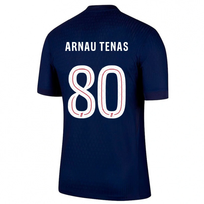 Danxen Femme Maillot Arnau Tenas #80 Marine Rouge Tenues Domicile 2025/26 T-Shirt