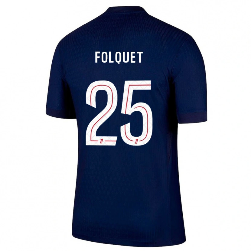 Danxen Femme Maillot Magnaba Folquet #25 Marine Rouge Tenues Domicile 2025/26 T-Shirt