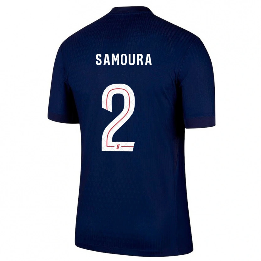 Danxen Femme Maillot Thiniba Samoura #2 Marine Rouge Tenues Domicile 2025/26 T-Shirt