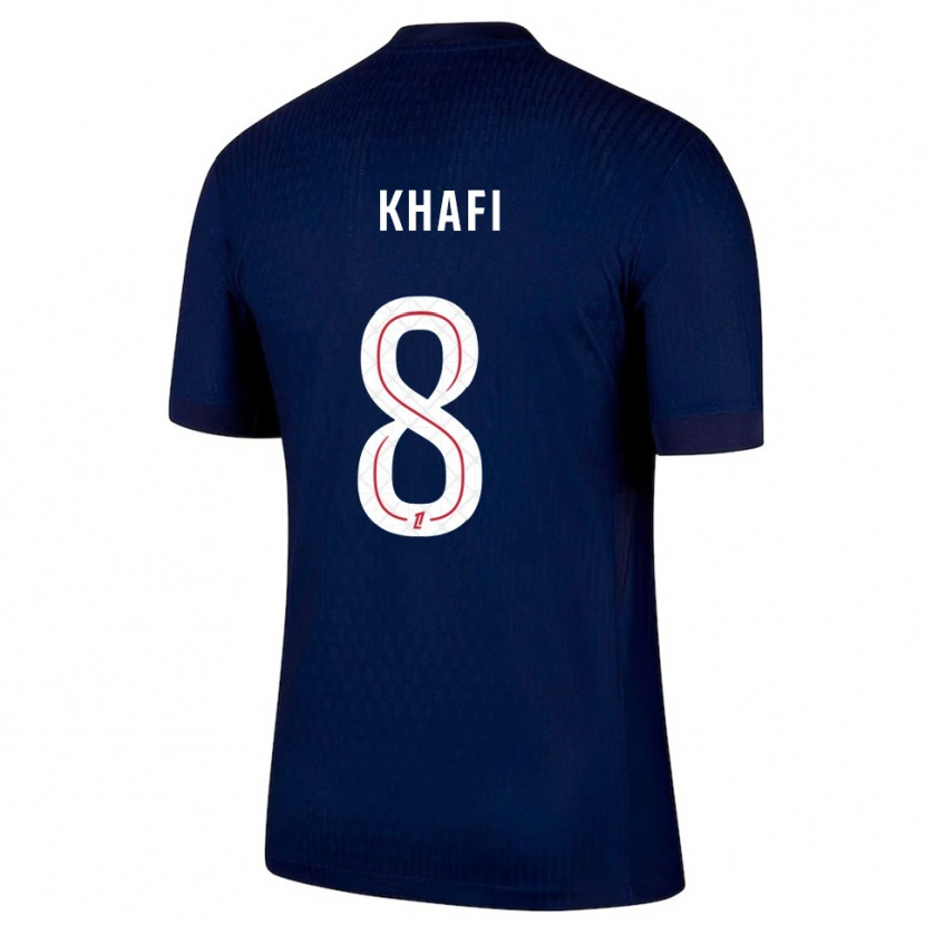 Danxen Femme Maillot Yanis Khafi #8 Marine Rouge Tenues Domicile 2025/26 T-Shirt
