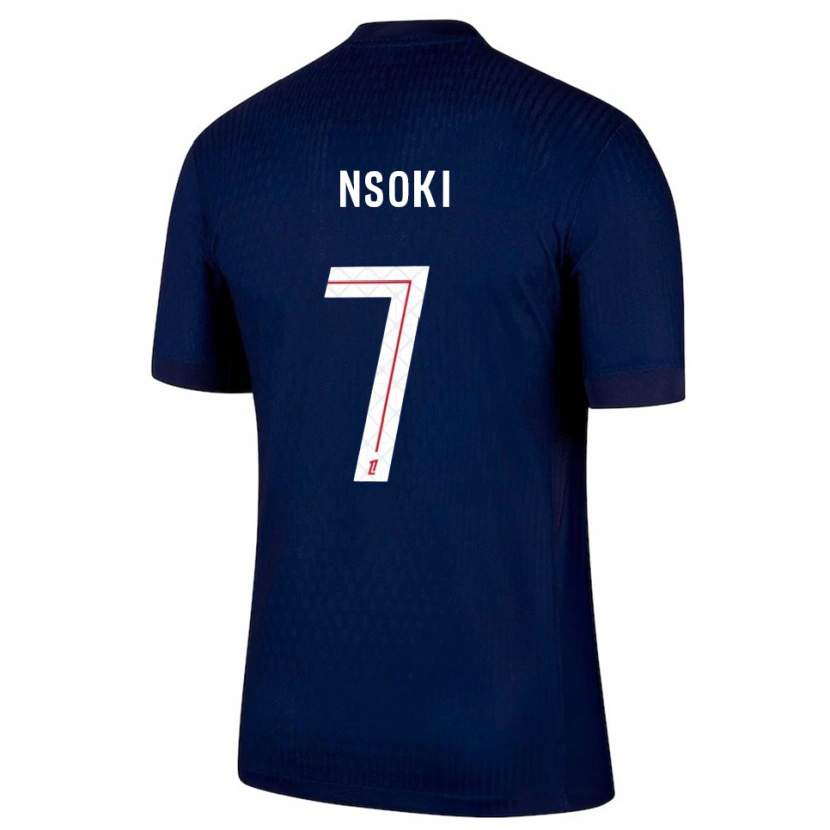 Danxen Femme Maillot Noah Nsoki #7 Marine Rouge Tenues Domicile 2025/26 T-Shirt