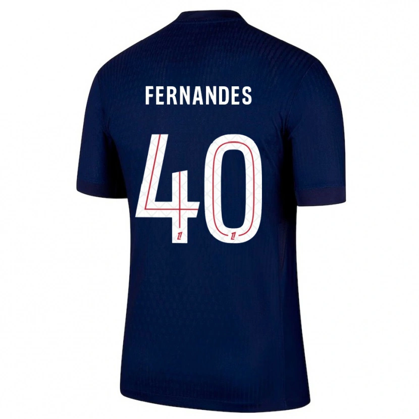 Danxen Femme Maillot Alyssa Fernandes #40 Marine Rouge Tenues Domicile 2025/26 T-Shirt