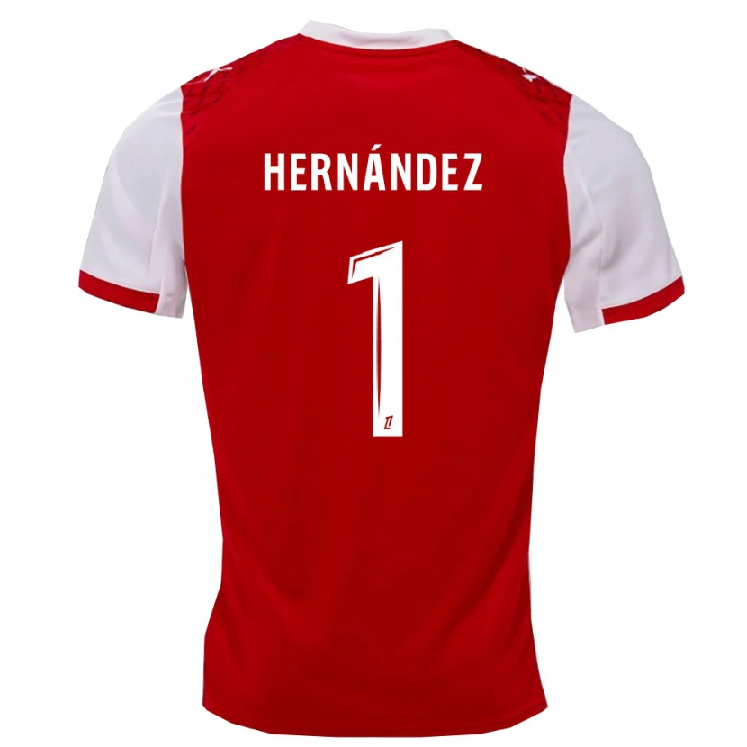 Danxen Femme Maillot Melvin Hernández #1 Rouge Blanc Tenues Domicile 2025/26 T-Shirt