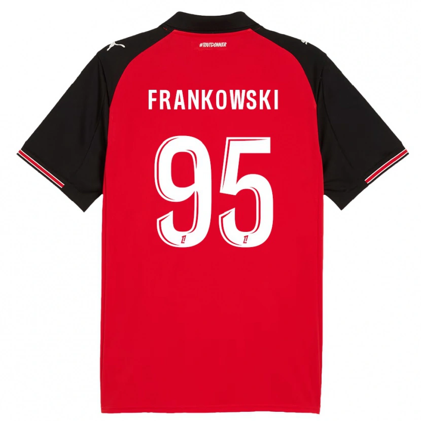 Danxen Femme Maillot Przemyslaw Frankowski #95 Rouge Noir Tenues Domicile 2025/26 T-Shirt
