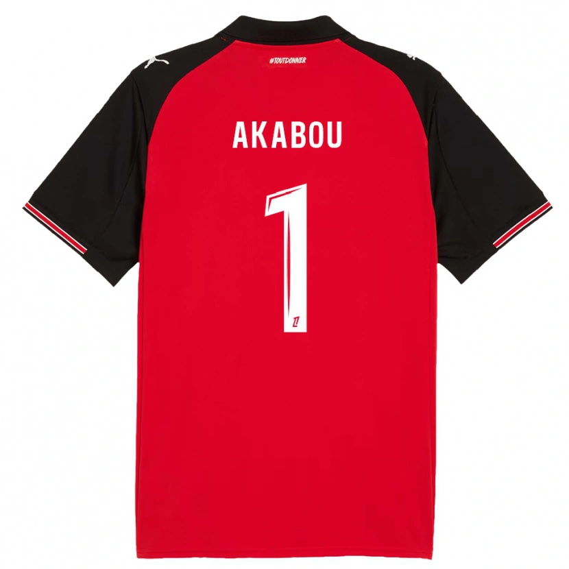 Danxen Femme Maillot Ayoub Akabou #1 Rouge Noir Tenues Domicile 2025/26 T-Shirt