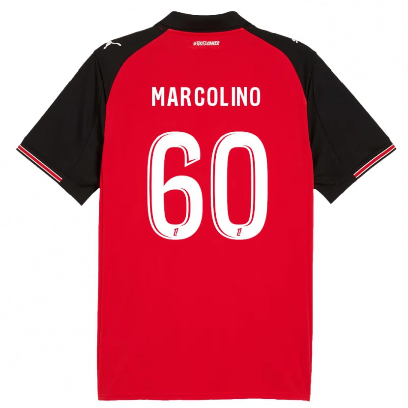 Danxen Femme Maillot Henrick Do Marcolino #60 Rouge Noir Tenues Domicile 2025/26 T-Shirt