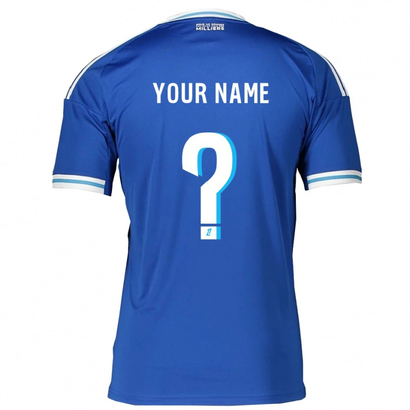 Danxen Femme Maillot Votre Nom #0 Bleu Blanc Tenues Domicile 2025/26 T-Shirt