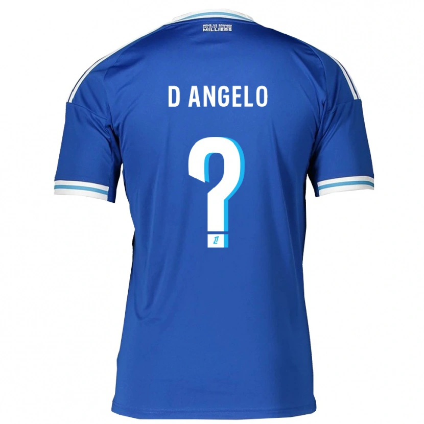 Danxen Femme Maillot Gianni D'angelo #0 Bleu Blanc Tenues Domicile 2025/26 T-Shirt