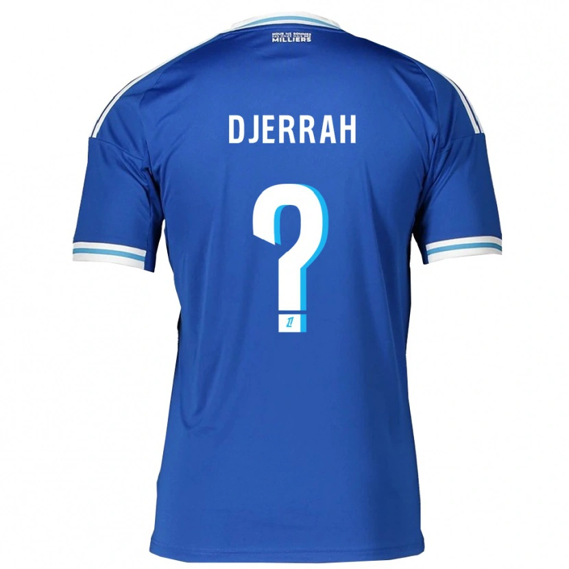 Danxen Femme Maillot Karim Djerrah #0 Bleu Blanc Tenues Domicile 2025/26 T-Shirt