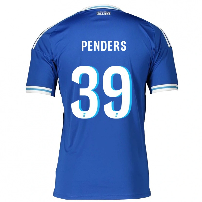 Danxen Femme Maillot Mike Penders #39 Bleu Blanc Tenues Domicile 2025/26 T-Shirt