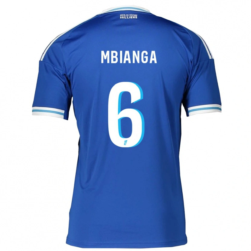 Danxen Femme Maillot Yvan Mbianga #6 Bleu Blanc Tenues Domicile 2025/26 T-Shirt