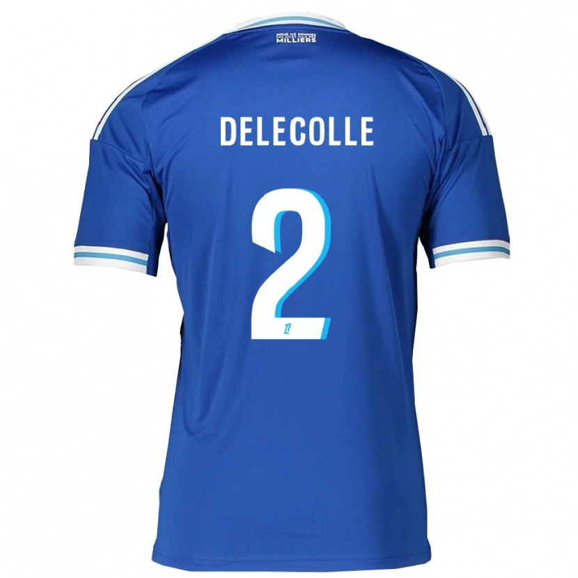 Danxen Femme Maillot Timéo Delecolle #2 Bleu Blanc Tenues Domicile 2025/26 T-Shirt