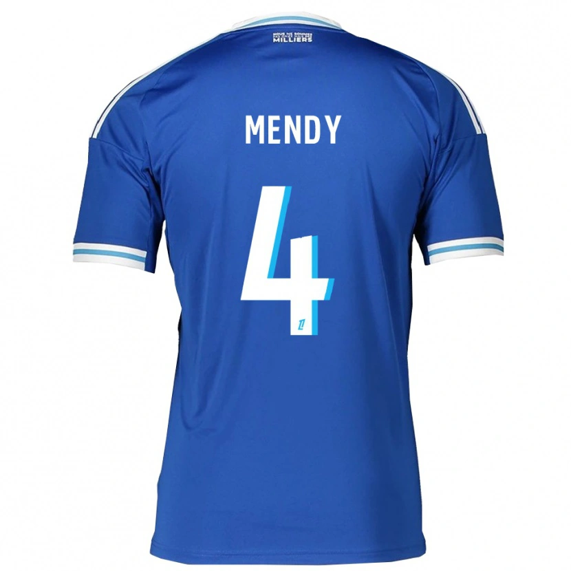 Danxen Femme Maillot François Mendy #4 Bleu Blanc Tenues Domicile 2025/26 T-Shirt