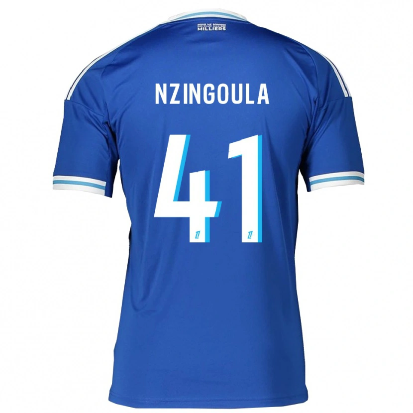 Danxen Femme Maillot Rabby Nzingoula #41 Bleu Blanc Tenues Domicile 2025/26 T-Shirt