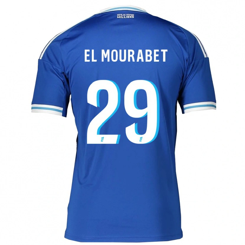 Danxen Femme Maillot Samir El Mourabet #29 Bleu Blanc Tenues Domicile 2025/26 T-Shirt