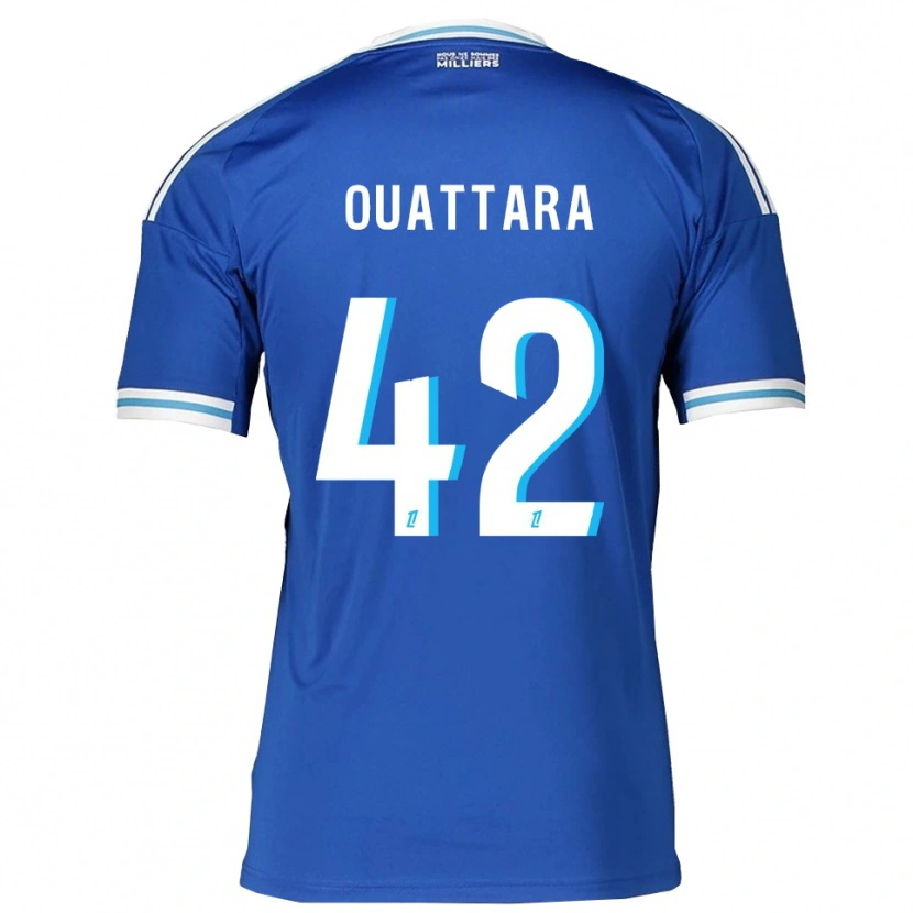 Danxen Femme Maillot Abdoul Ouattara #42 Bleu Blanc Tenues Domicile 2025/26 T-Shirt