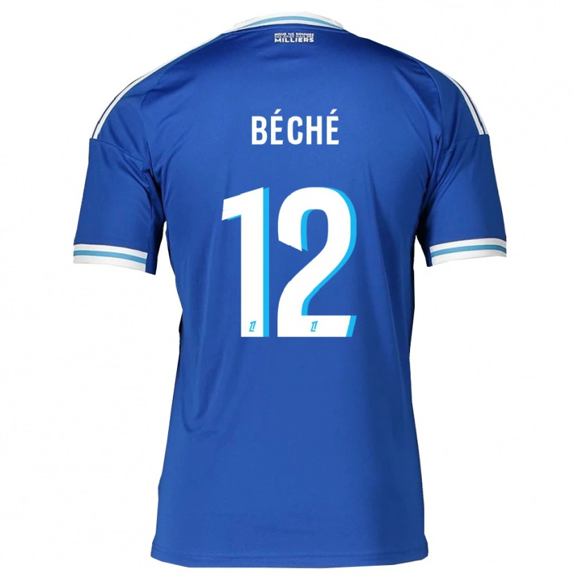 Danxen Femme Maillot Amandine Béché #12 Bleu Blanc Tenues Domicile 2025/26 T-Shirt