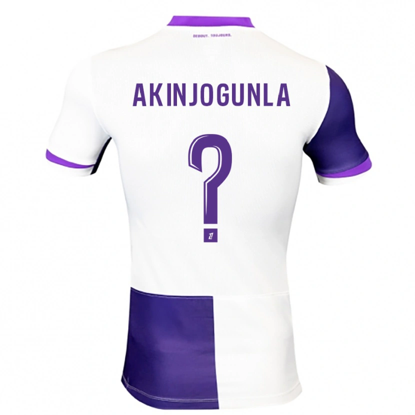 Danxen Femme Maillot Michaël Akinjogunla #0 Violet Blanc Tenues Domicile 2025/26 T-Shirt