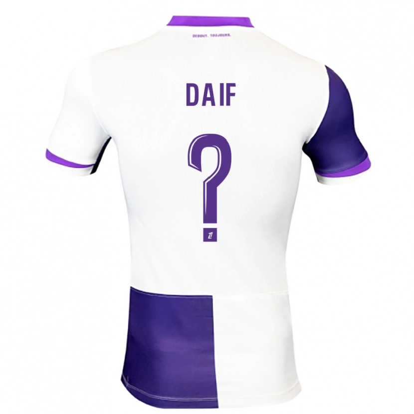 Danxen Femme Maillot Mouhamed Daif #0 Violet Blanc Tenues Domicile 2025/26 T-Shirt