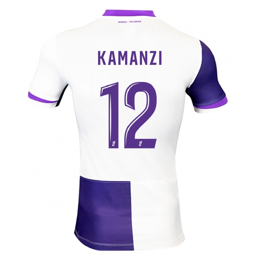 Danxen Femme Maillot Warren Kamanzi #12 Violet Blanc Tenues Domicile 2025/26 T-Shirt