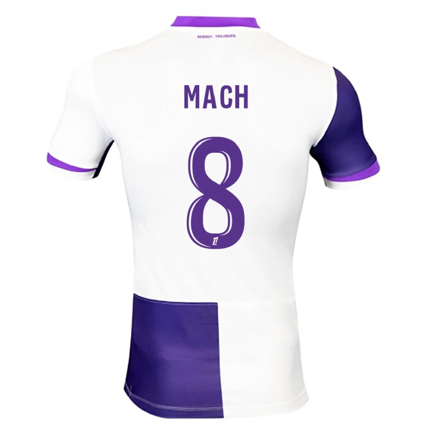 Danxen Femme Maillot Mattéo Mach #8 Violet Blanc Tenues Domicile 2025/26 T-Shirt