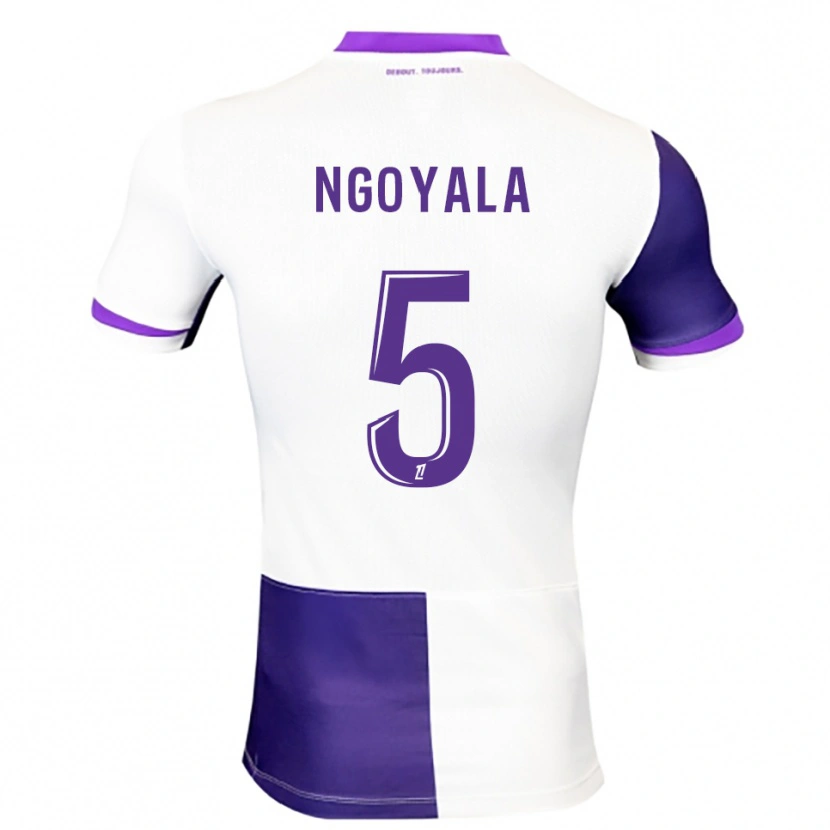 Danxen Femme Maillot Frédéric Efuele Ngoyala #5 Violet Blanc Tenues Domicile 2025/26 T-Shirt