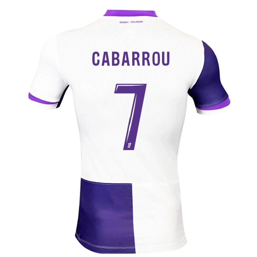 Danxen Femme Maillot Tom Cabarrou #7 Violet Blanc Tenues Domicile 2025/26 T-Shirt