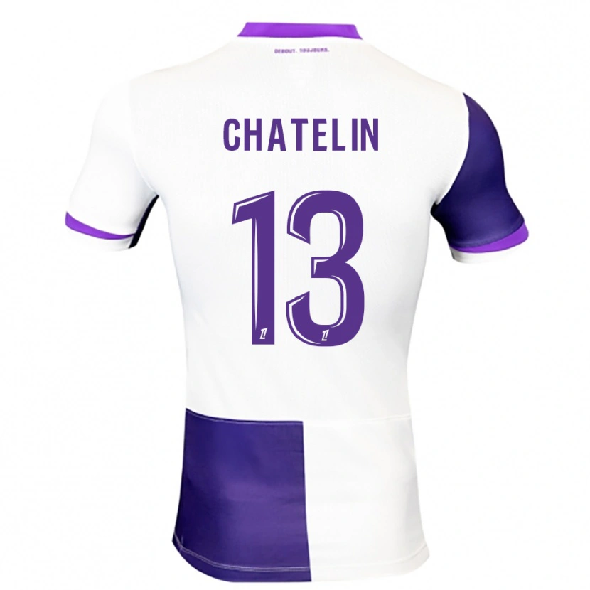 Danxen Femme Maillot Delphin Chatelin #13 Violet Blanc Tenues Domicile 2025/26 T-Shirt