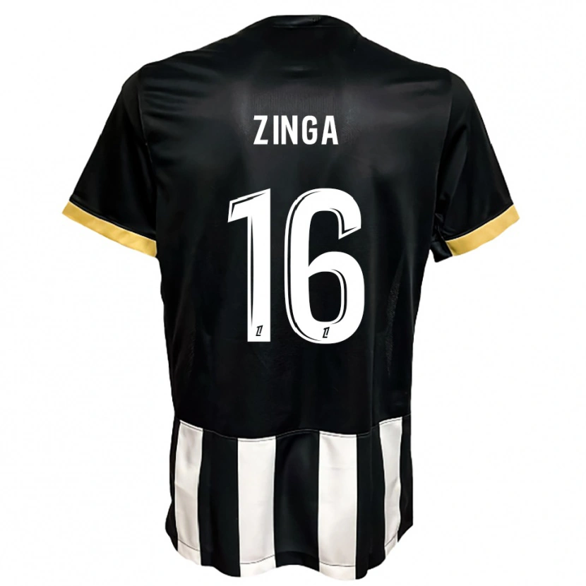 Danxen Femme Maillot Melvin Zinga #16 Noir Blanc Tenues Domicile 2025/26 T-Shirt