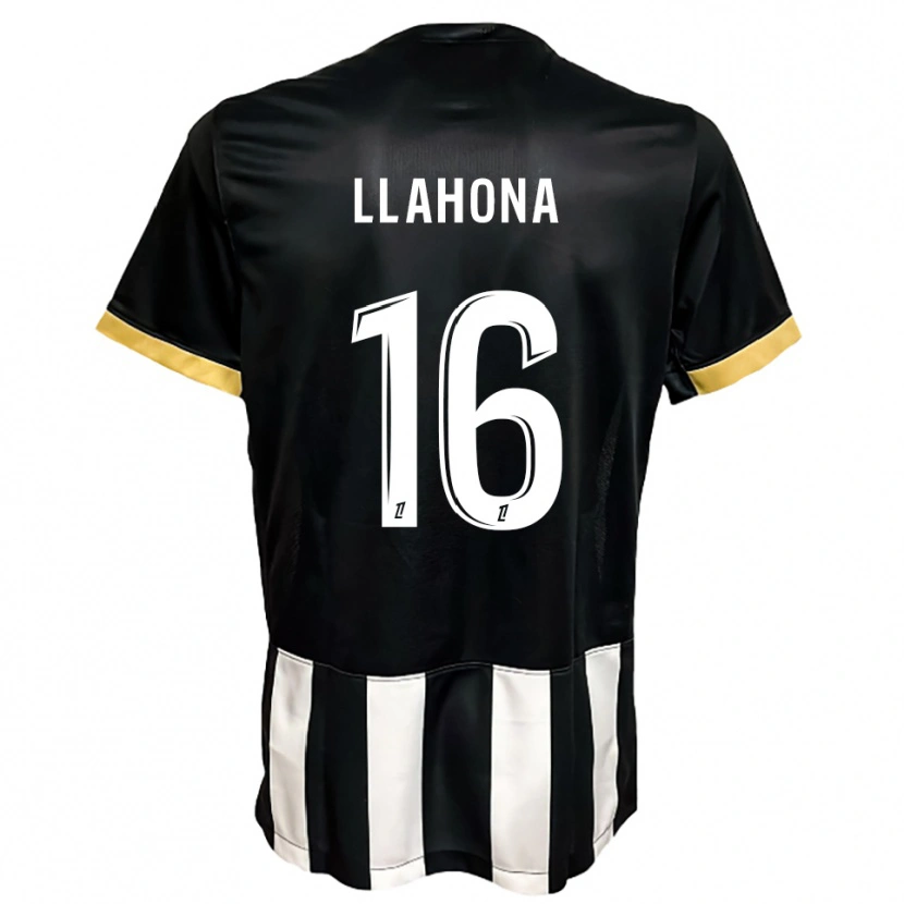 Danxen Femme Maillot Yann Llahona #16 Noir Blanc Tenues Domicile 2025/26 T-Shirt