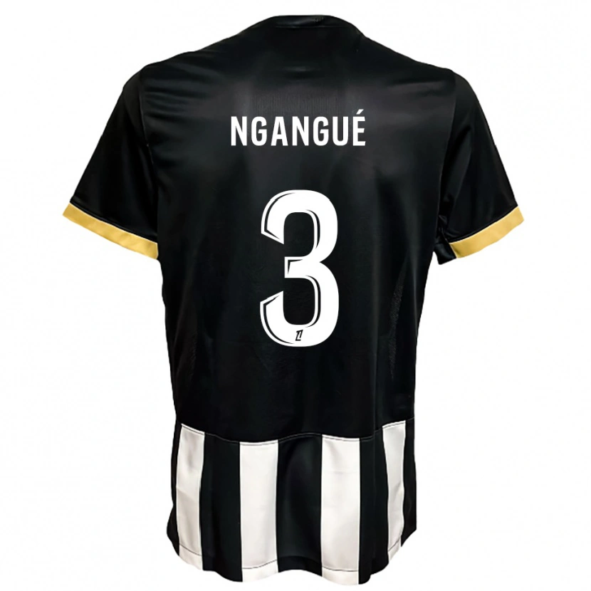 Danxen Femme Maillot Maurice Ngangué #3 Noir Blanc Tenues Domicile 2025/26 T-Shirt