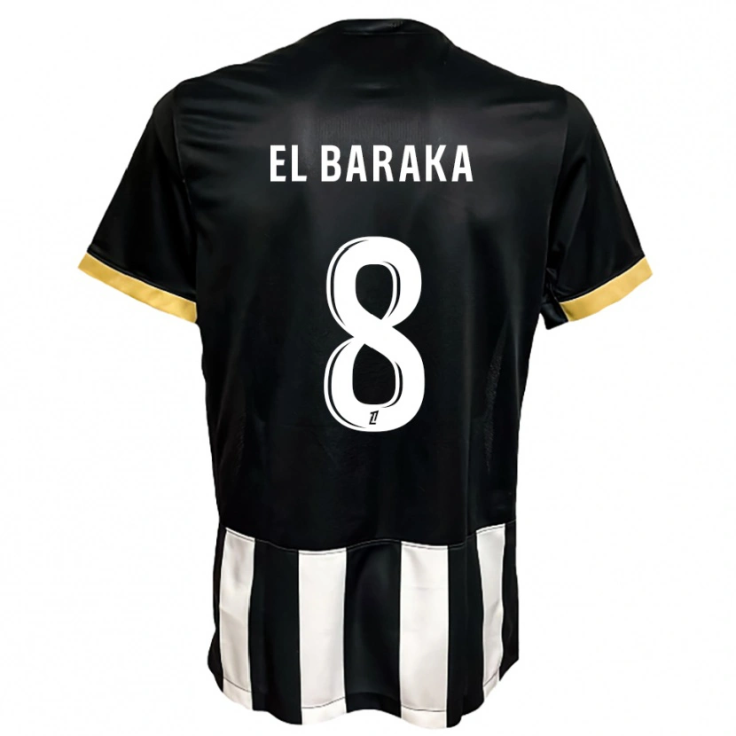Danxen Femme Maillot Jibril El Baraka #8 Noir Blanc Tenues Domicile 2025/26 T-Shirt