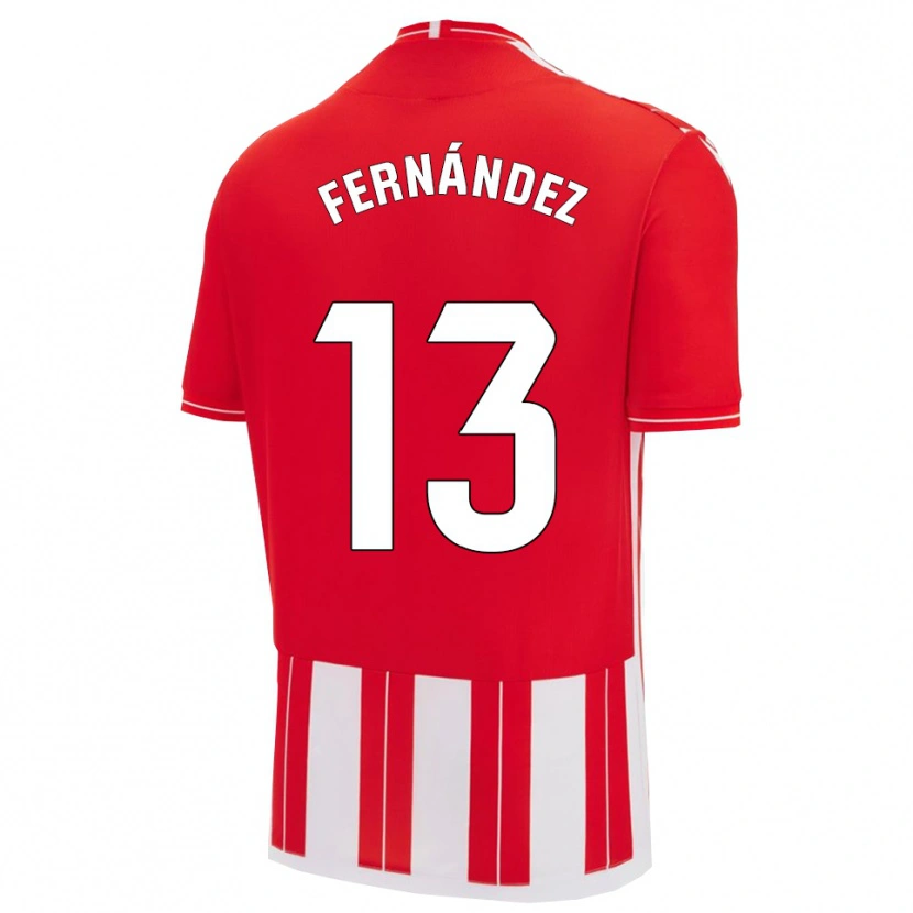 Danxen Femme Maillot Andrés Fernández #13 Rouge Blanc Tenues Domicile 2025/26 T-Shirt