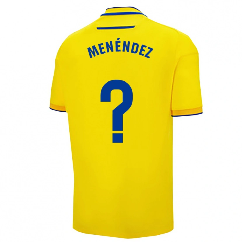 Danxen Femme Maillot Jaime Menéndez #0 Jaune Marine Tenues Domicile 2025/26 T-Shirt