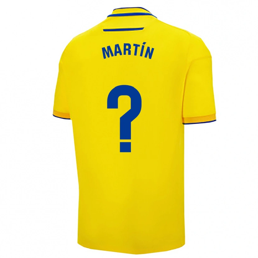 Danxen Femme Maillot Ismael Martín #0 Jaune Marine Tenues Domicile 2025/26 T-Shirt
