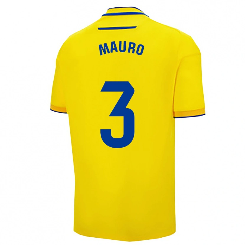 Danxen Femme Maillot Kai Mauro #3 Jaune Marine Tenues Domicile 2025/26 T-Shirt