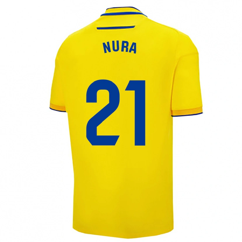 Danxen Femme Maillot Nura Hegazy Ceballos #21 Jaune Marine Tenues Domicile 2025/26 T-Shirt