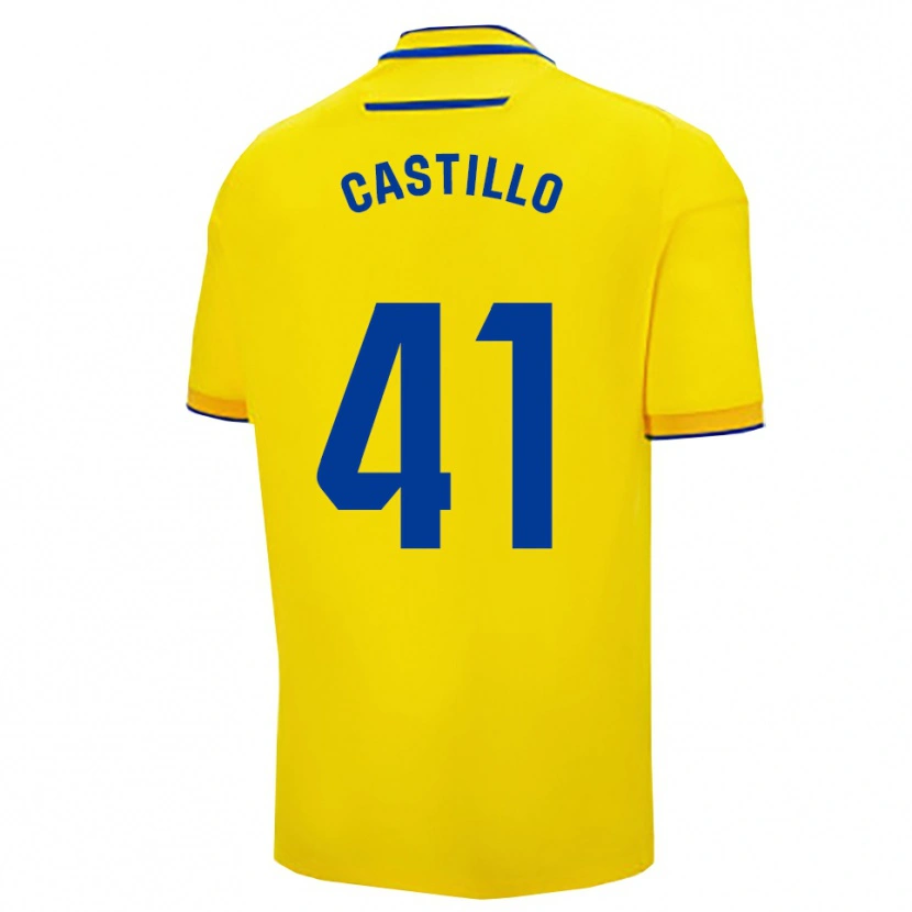 Danxen Femme Maillot Francis Castillo #41 Jaune Marine Tenues Domicile 2025/26 T-Shirt