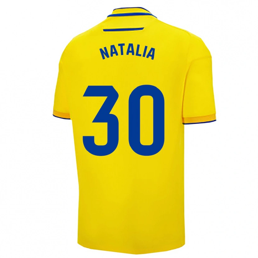 Danxen Femme Maillot Natalia Ramírez Chacón #30 Jaune Marine Tenues Domicile 2025/26 T-Shirt
