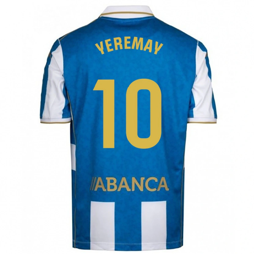 Danxen Femme Maillot Yeremay Hernández #10 Blanc Bleu Tenues Domicile 2025/26 T-Shirt