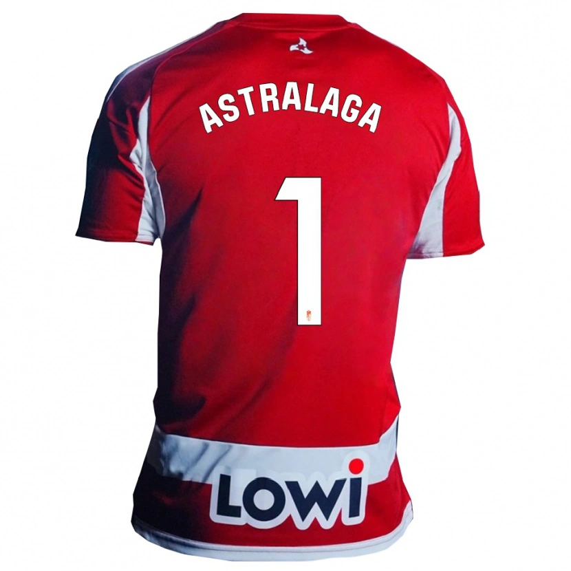 Danxen Femme Maillot Ander Astralaga #1 Rouge Blanc Tenues Domicile 2025/26 T-Shirt